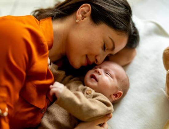 Illustration accompanying baby care tips for new parents