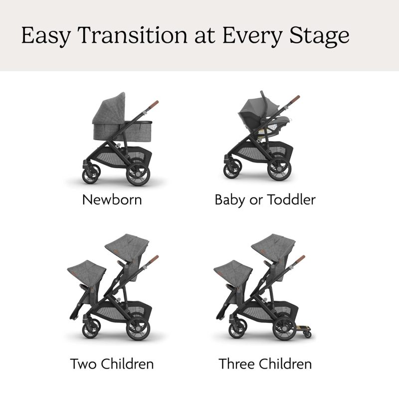 UPPAbaby Vista V3 Convertible Single-to-Double Stroller - Ada Vista V3 Stroller Ada (Sandstone Mélange)