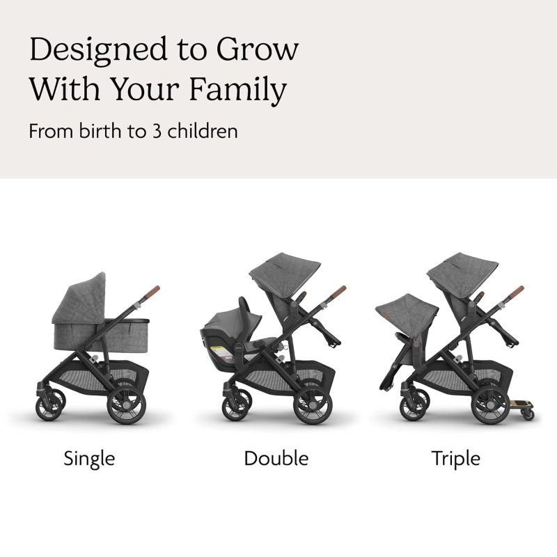 UPPAbaby Vista V3 Convertible Single-to-Double Stroller - Ada Vista V3 Stroller Ada (Sandstone Mélange)