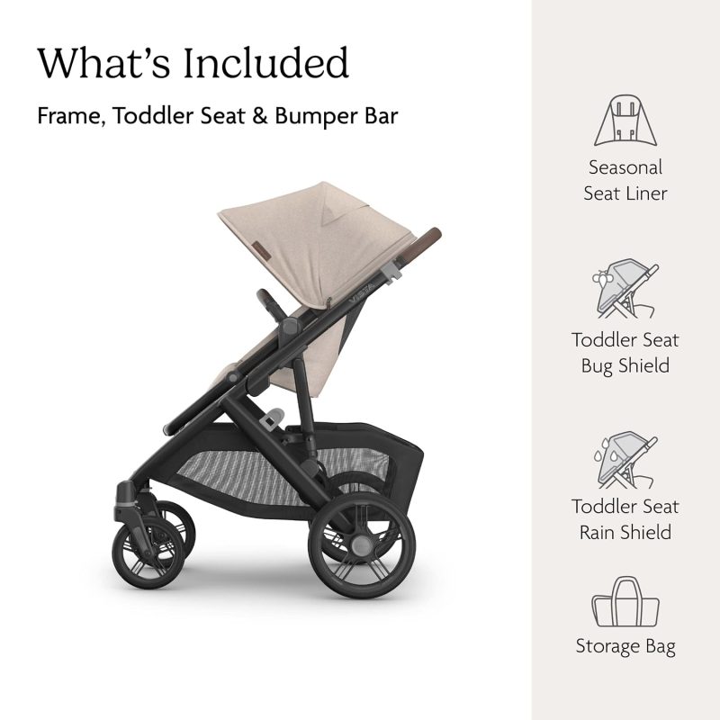 UPPAbaby Vista V3 Convertible Single-to-Double Stroller - Ada Vista V3 Stroller Ada (Sandstone Mélange)