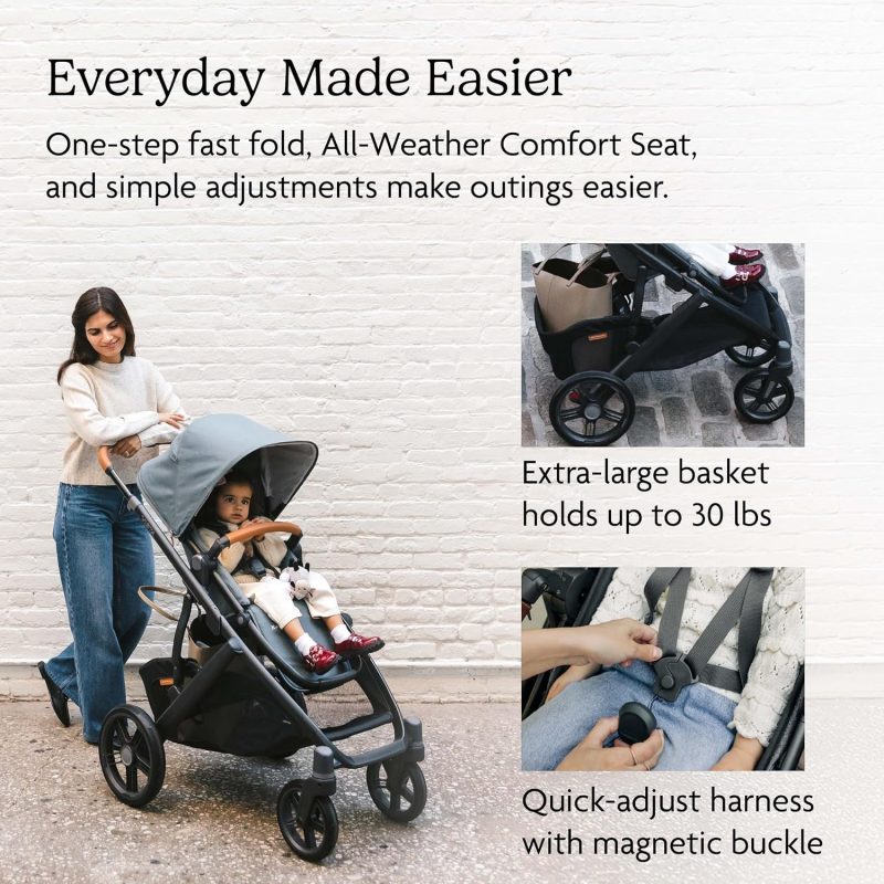 UPPAbaby Vista V3 Convertible Single-to-Double Stroller - Ada Vista V3 Stroller Ada (Sandstone Mélange)