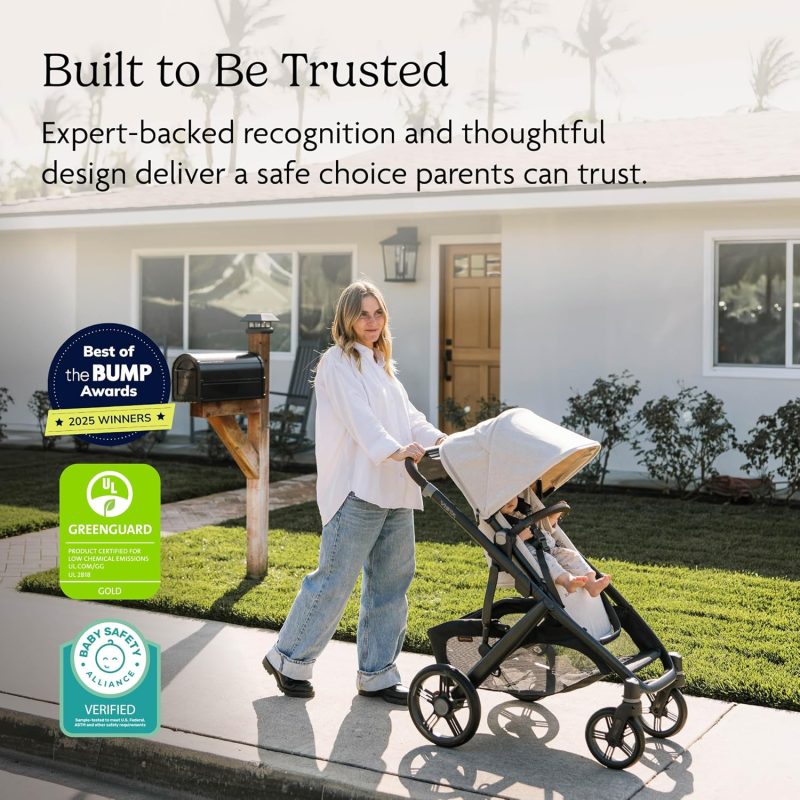 UPPAbaby Vista V3 Convertible Single-to-Double Stroller - Ada Vista V3 Stroller Ada (Sandstone Mélange)